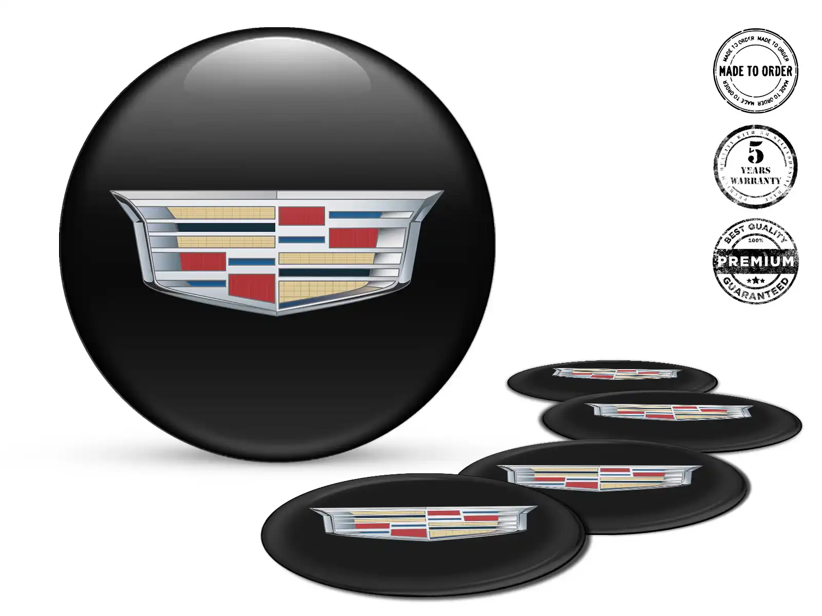 Cadillac Calcomanía de Rueda Edición de Cúpula Premium